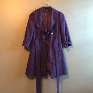 Purple TopShop Coat with Belt